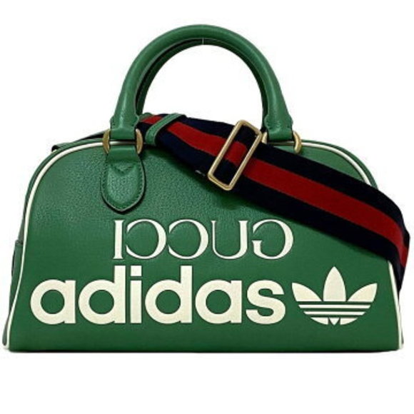 Gucci Handbags - Gucci Adidas Duffle Bag green leather tote crossbody